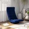 Fauteuil Moderne Bleu en Velours ou chaise longue de salon. Pivotant à 360°