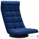 Fauteuil Moderne Bleu en Velours ou chaise longue de salon. Pivotant à 360°