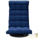 Fauteuil Moderne Bleu en Velours ou chaise longue de salon. Pivotant à 360°