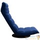 Fauteuil Moderne Bleu en Velours ou chaise longue de salon. Pivotant à 360°