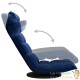 Fauteuil Moderne Bleu en Velours ou chaise longue de salon. Pivotant à 360°