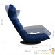 Fauteuil Moderne Bleu en Velours ou chaise longue de salon. Pivotant à 360°