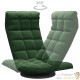 Fauteuil Moderne Vert Foncé en Velours ou chaise longue de salon. Pivotant à 360°