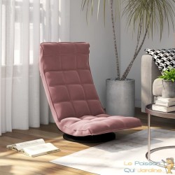 Fauteuil Moderne Rose en Velours ou chaise longue de salon. Pivotant à 360°