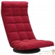 Fauteuil Moderne Rouge en Velours ou chaise longue de salon. Pivotant à 360°
