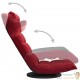 Fauteuil Moderne Rouge en Velours ou chaise longue de salon. Pivotant à 360°