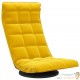 Fauteuil Moderne Jaune en Velours ou chaise longue de salon. Pivotant à 360°