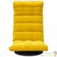 Fauteuil Moderne Jaune en Velours ou chaise longue de salon. Pivotant à 360°