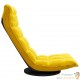 Fauteuil Moderne Jaune en Velours ou chaise longue de salon. Pivotant à 360°