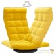 Fauteuil Moderne Jaune en Velours ou chaise longue de salon. Pivotant à 360°