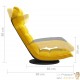 Fauteuil Moderne Jaune en Velours ou chaise longue de salon. Pivotant à 360°