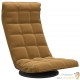 Fauteuil Moderne Marron en Velours ou chaise longue de salon. Pivotant à 360°