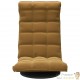 Fauteuil Moderne Marron en Velours ou chaise longue de salon. Pivotant à 360°