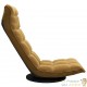 Fauteuil Moderne Marron en Velours ou chaise longue de salon. Pivotant à 360°