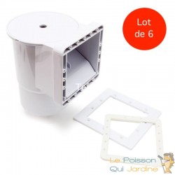 6 Écumeurs, Skimmers Piscines Avec embouts, buse et panier