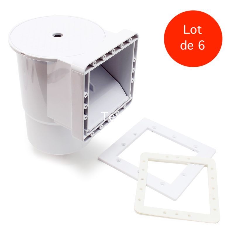 6 Écumeurs, Skimmers Piscines Avec embouts, buse et panier