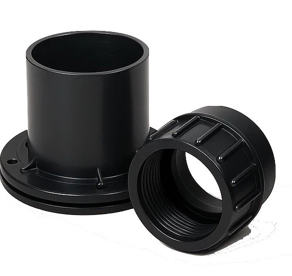 Pack Connecteurs : Vis Inox 50 mm + Passe-Paroi à Visser 90 mm – PVC Alimentaire