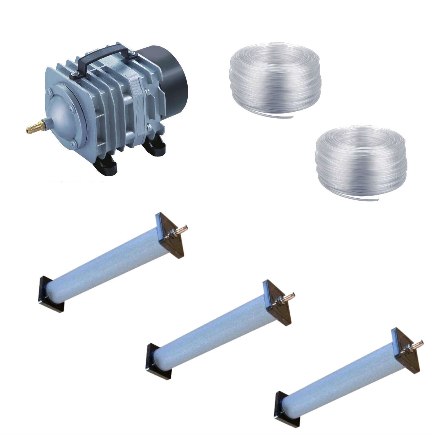 Set aération bassin de jardin 3 diffuseurs 22 cm de 25000 à 30000 litres