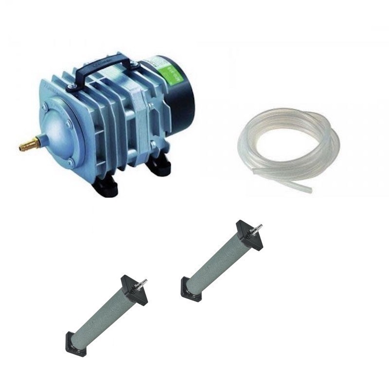 Set aération 2 diffuseurs 22 cm bassin de jardin de 5000 à 7000 litres