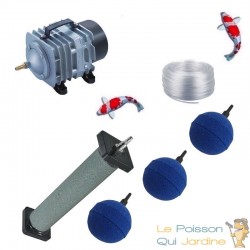 Set aération bassin de jardin 3 boules + 1 diffuseurs 22 cm de 10000 à 12000 litres