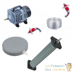 Set aération bassin de jardin 3 Disques 10 cm + 2 diffuseurs 22 cm de 12000 à 15000 l
