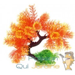 Arbre plante plastique ouy artificielle pour aquariums d'eau douce ou de mer orange : 25 cm SUPERBE