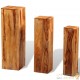 Ensemble de 3 supports de plantes en bois massif – Design unique et fait main