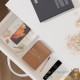 Table de chevet + LED Blanc 54 x 40 x 28 cm 2 grands tiroirs