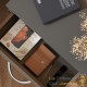 Table de chevet + LED Gris Anthracite 54 x 40 x 28 cm 2 grands tiroirs