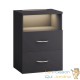 Table de chevet + LED Gris Anthracite 54 x 40 x 28 cm 2 grands tiroirs