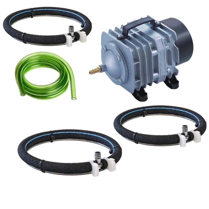 Set aération Bassin 3 Diffuseurs Poreux 31 cm pour max. 8 m³