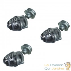 3 Pompes de brassage 3000 l/h avec attache aimant pour invertébrés