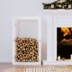 Range Bûches Pour La Maison 60 X 100. Blanc. Idéal rangement bois de chauffage