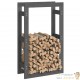 Range Bûches Pour La Maison 60 X 100. Gris Foncé. Idéal rangement bois de chauffage
