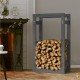 Range Bûches Pour La Maison 60 X 100. Gris Foncé. Idéal rangement bois de chauffage