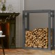Range Bûches Pour La Maison 80 X 100. Gris Foncé. Idéal rangement bois de chauffage