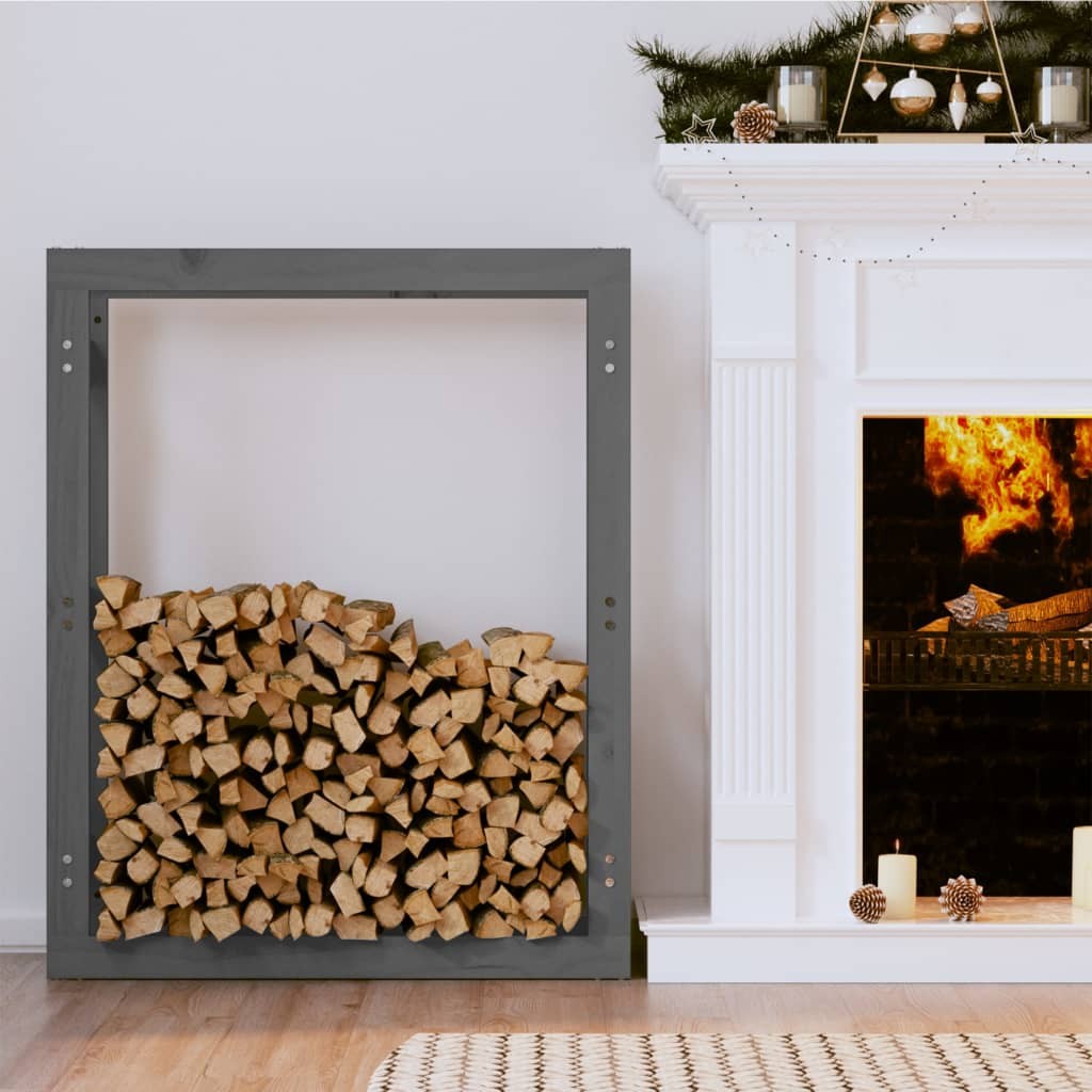 Range Bûches Pour La Maison 80 X 100. Gris Foncé. Idéal rangement bois de chauffage