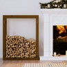 Range Bûches Pour La Maison 80 X 100. Brun Foncé. Idéal rangement bois de chauffage