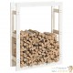 Range Bûches Pour La Maison 80 X 100. Blanc. Idéal rangement bois de chauffage