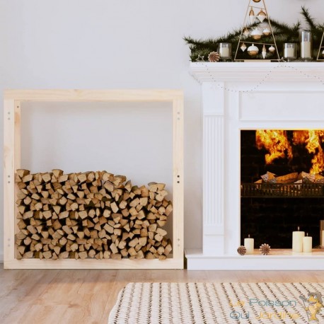 Range Bûches Pour La Maison 100 X 100. Naturel. Idéal rangement bois de chauffage