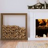Range Bûches Pour La Maison 100 X 100. Brun Foncé. Idéal rangement bois de chauffage