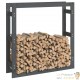 Range Bûches Pour La Maison 100 X 100. Gris Foncé. Idéal rangement bois de chauffage