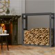 Range Bûches Pour La Maison 100 X 100. Gris Foncé. Idéal rangement bois de chauffage