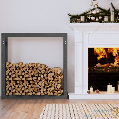 Range Bûches Pour La Maison 100 X 100. Gris Foncé. Idéal rangement bois de chauffage