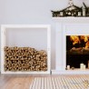 Range Bûches Pour La Maison 100 X 100. Blanc. Idéal rangement bois de chauffage