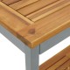 Table d'Extérieur Métal & Bois 80 X 35 X 75 cm. Gris