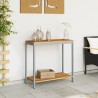 Table d'Extérieur Métal & Bois 80 X 35 X 75 cm. Gris