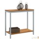 Table d'Extérieur Métal & Bois 80 X 35 X 75 cm. Gris