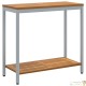 Table d'Extérieur Métal & Bois 80 X 35 X 75 cm. Gris