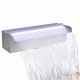 Pack Complet Cascade - Lame D'Eau 30 cm Inox LED , Pompe, Tuyau, Connecteurs Bassins de jardin et piscines